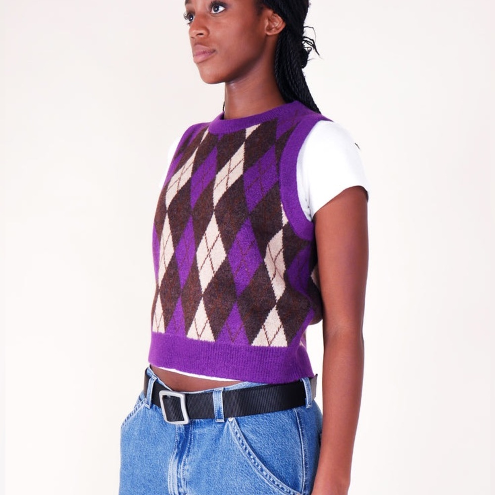 LMT: Levi’s Deja Vu Sweater Vest - Argyle Forest Plum